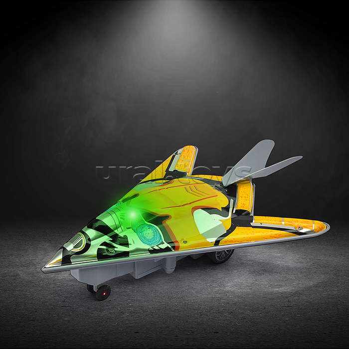 Самолет "Истребитель" желтый, р/у, 1:16, в коробке