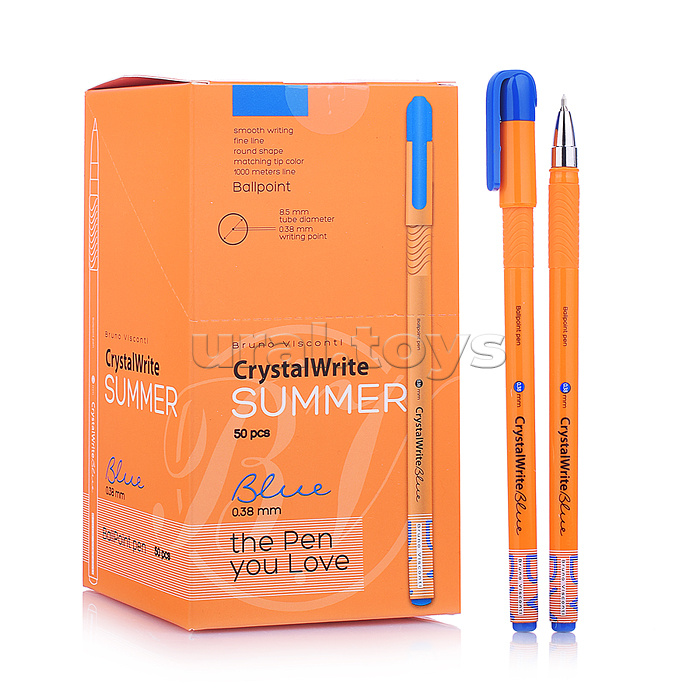 Ручка "CrystalWrite.Summer" шариковая, 0.38 мм, синяя Ручка "CrystalWrite.Summer" шариковая, 0.38 мм, синяя