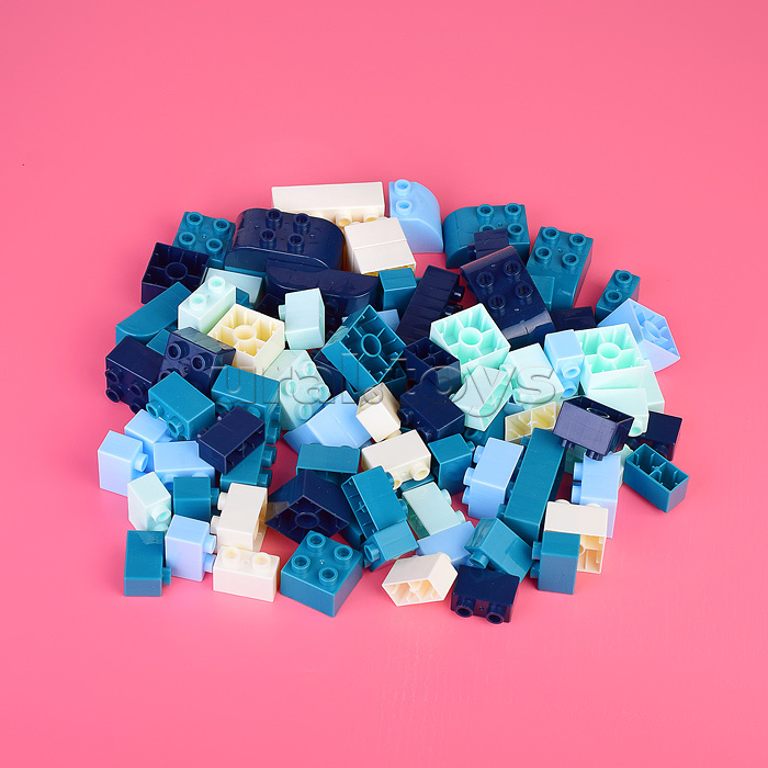 Конструктор "Blue" блочный для малышей (93 дет.) в чемодане Конструктор "Blue" блочный для малышей (93 дет.) в чемодане