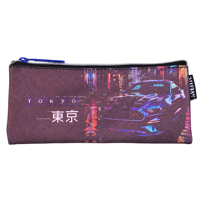 Пенал "Label. Tokyo Drift" 21,5x9x1 см, плоский для 35 предметов, на молнии, искусственная кожа до -40C с антивандальной фактурой, с подкладом Пенал "Label. Tokyo Drift" 21,5x9x1 см, плоский для 35 предметов, на молнии, искусственная кожа до -40C с антивандальной фактурой, с подкладом