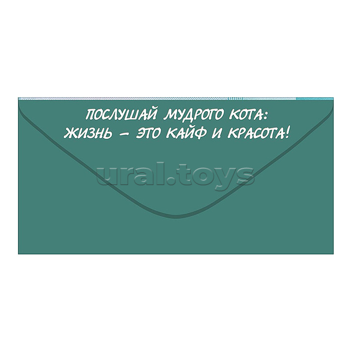 Конверт для денег "Одна котысяча" (кот на купюре)