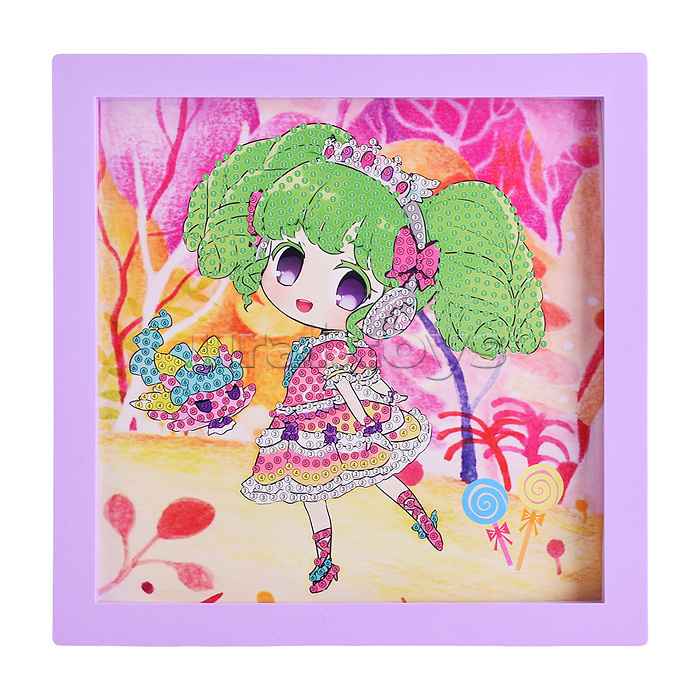 Мозаика алмазная "Милая девочка" 20*20см