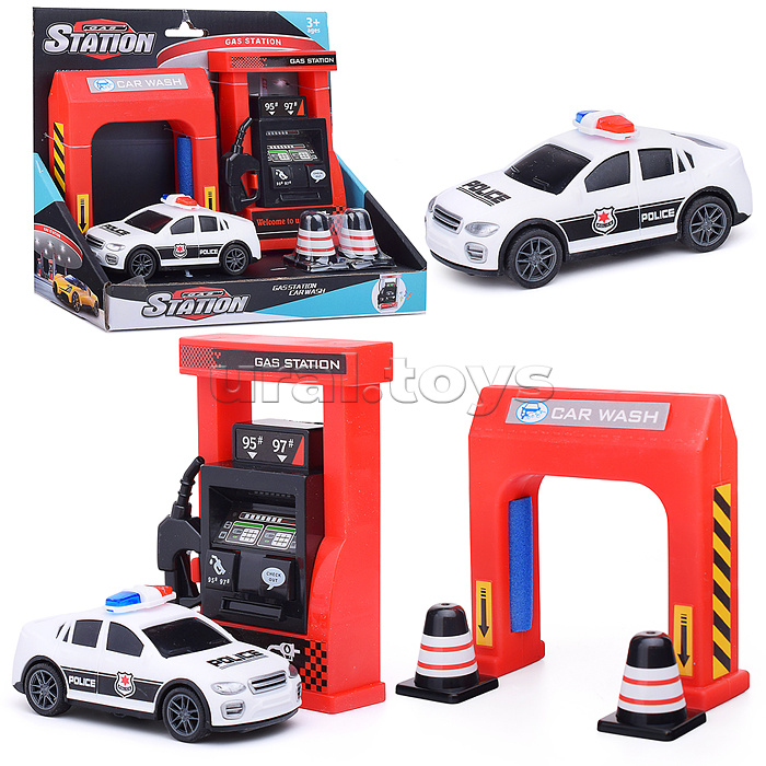 Игровой набор "Заправочная станция и автомойка" в коробке Игровой набор "Заправочная станция и автомойка" в коробке
