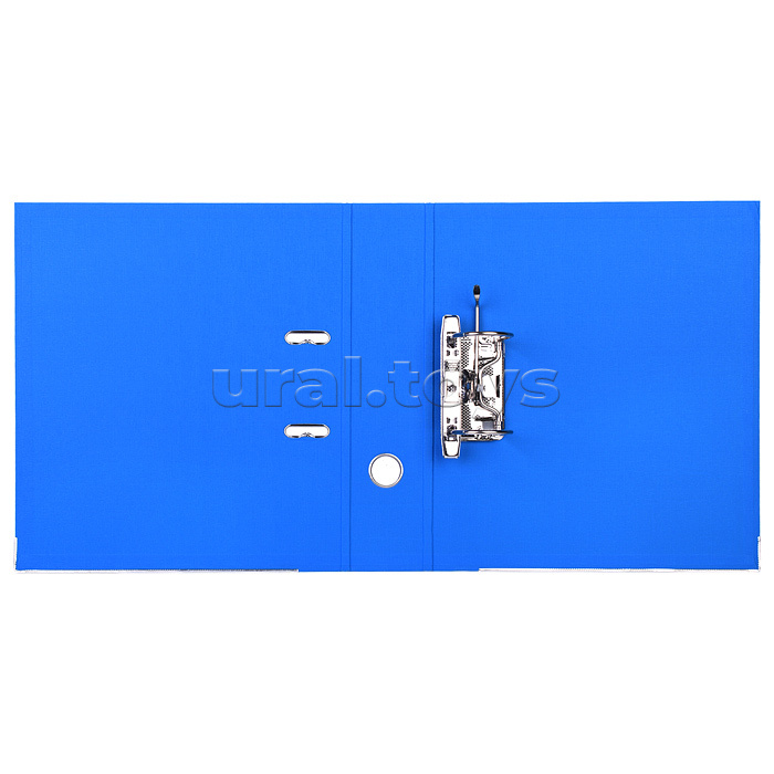 Папка с арочным механизмом A4 75 мм PP двусторонний разобранная, металлическая окантовка, запечатка форзаца, наварной карман с этикеткой, голубая
