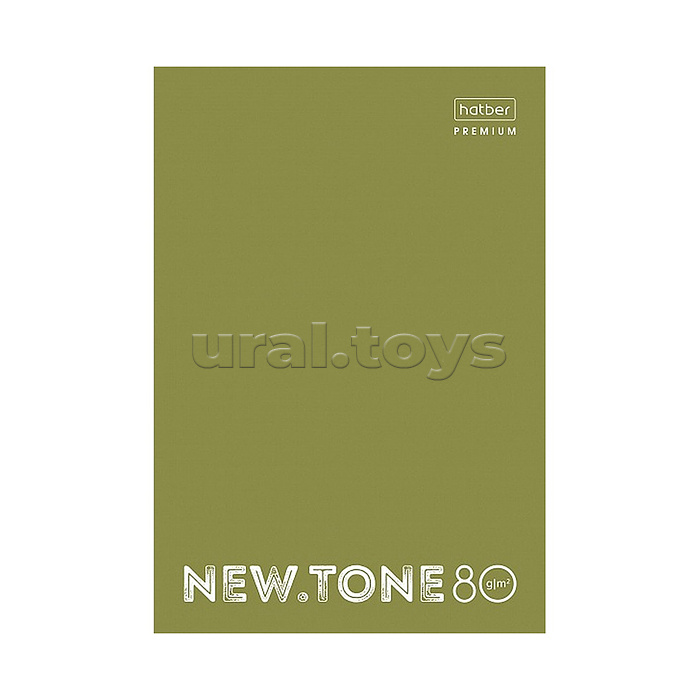 Тетрадь 80л. А4 клетка "Олива" на скобе глянцевая ламинация NEWtone Pastel Premium