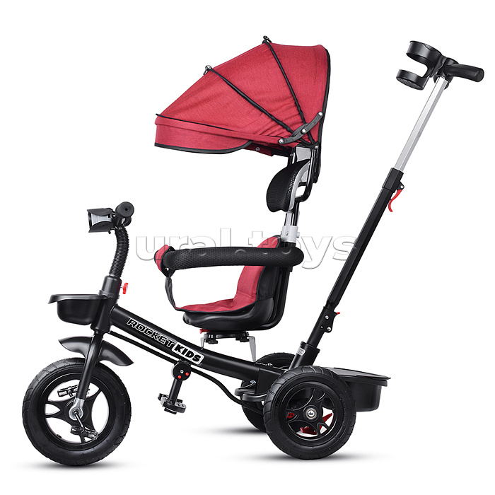 Велосипед 3-х колесный, резиновые шины, красный