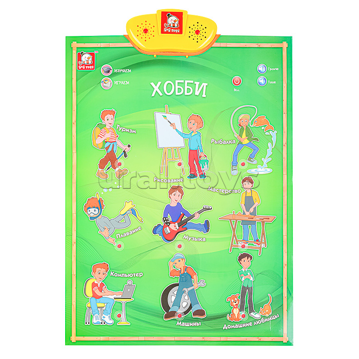 Эл. звуковой плакат, в ассортименте,  коробке Эл. звуковой плакат, в ассортименте,  коробке