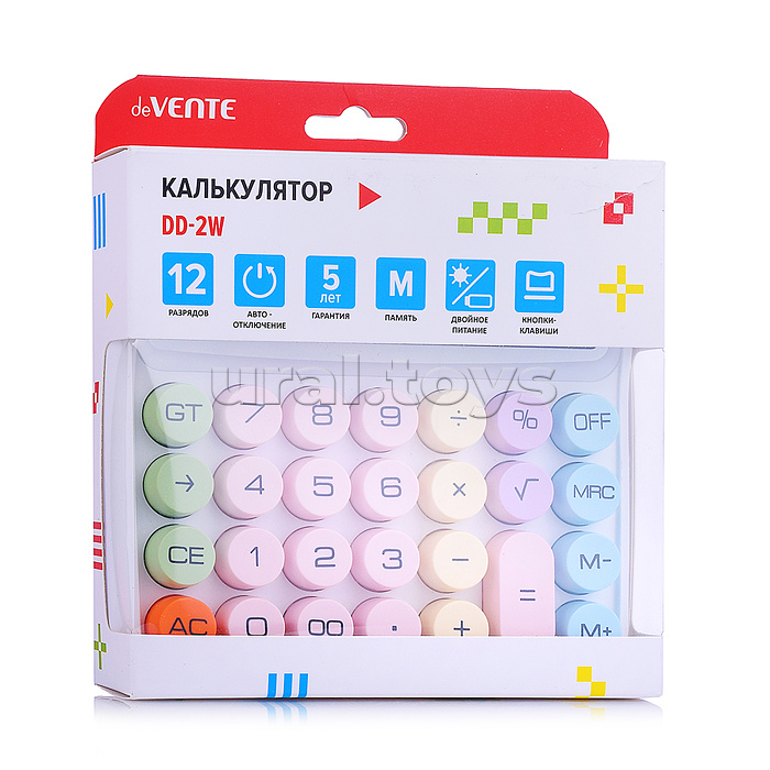 Калькулятор настольный DD-2, 150x145x35 мм, 12 разрядный, двойное питание, работа с памятью, автоматическое вычисление процентов, квадратного корня, клавиша "00" коррекция последнего введенного значения, автоматическое отключение, прорезиненные ножки, кру Калькулятор настольный DD-2, 150x145x35 мм, 12 разрядный, двойное питание, работа с памятью, автоматическое вычисление процентов, квадратного корня, клавиша "00" коррекция последнего введенного значения, автоматическое отключение, прорезиненные ножки, кру