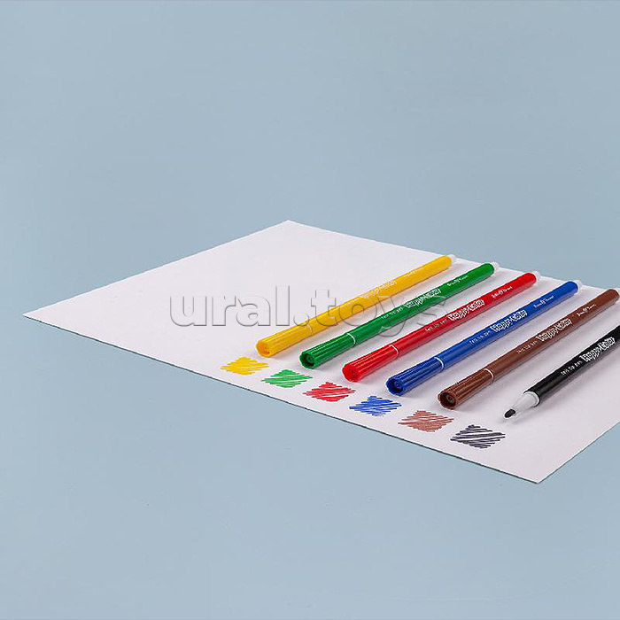 Фломастеры "Happycolor" 6 цв. 4 вида