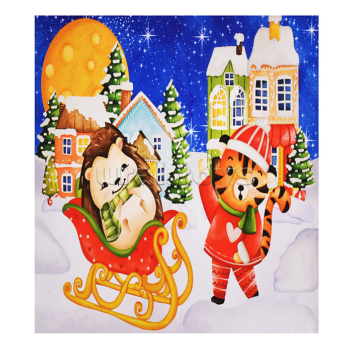 3Д аппликация. Зверята зимой 3Д аппликация. Зверята зимой