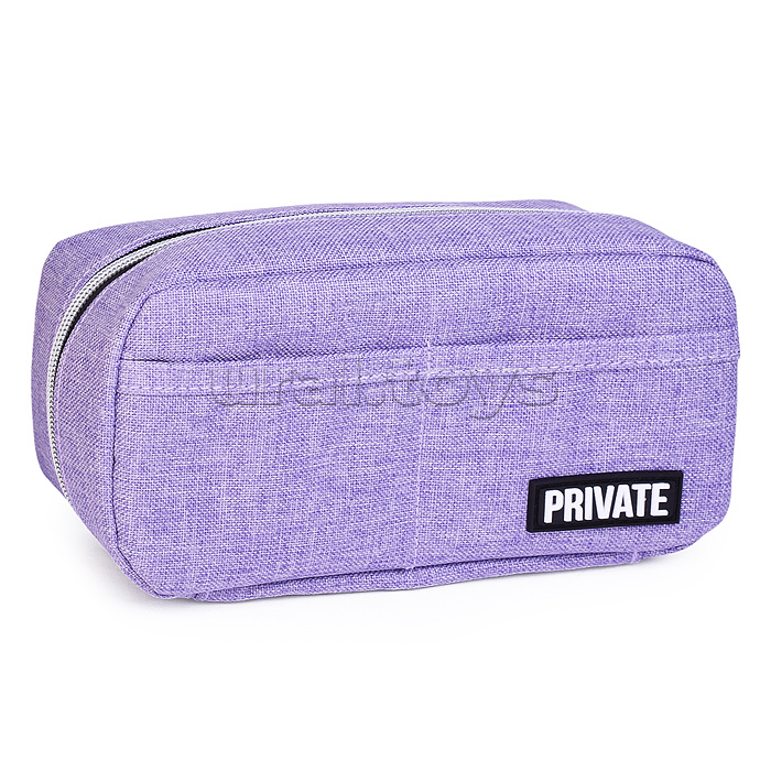 Пенал "Private" 21x10x7 см, прямоугольный для 80 предметов, плотный износостойкий полиэстер с водоотталкивающей пропиткой, на молнии, 3 внутренних отделения с перегородками, 2 внешних кармана открытого типа, с каучуковой аппликацией, сиреневый Пенал "Private" 21x10x7 см, прямоугольный для 80 предметов, плотный износостойкий полиэстер с водоотталкивающей пропиткой, на молнии, 3 внутренних отделения с перегородками, 2 внешних кармана открытого типа, с каучуковой аппликацией, сиреневый