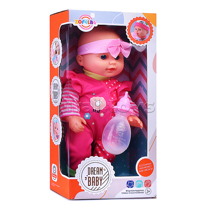 Пупс  с аксессуарами "Мила" (звук) в коробке