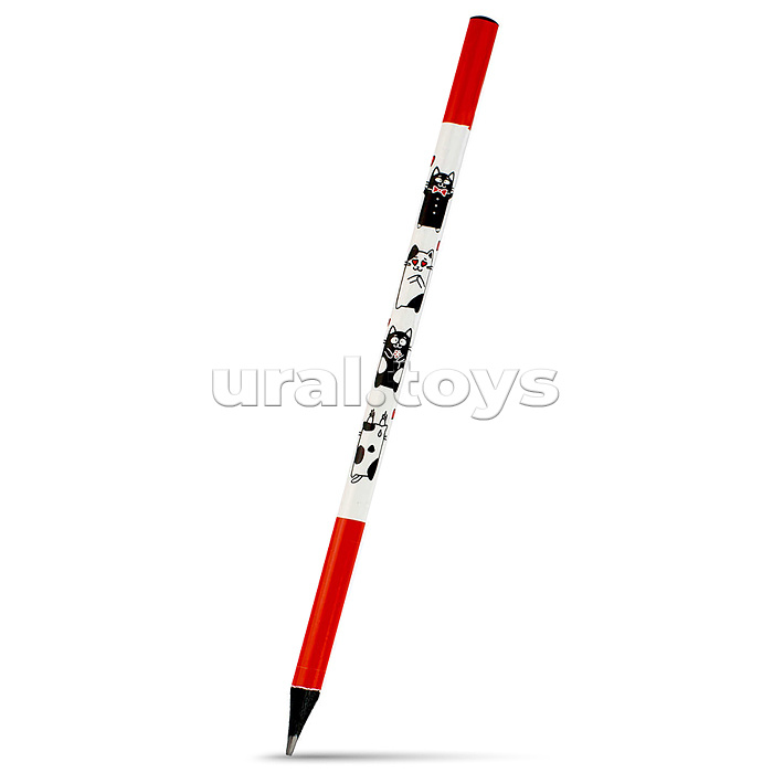Карандаш чернографитный "Черно-белые коты" НВ