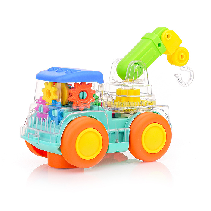 Машина "Автокран" на батарейках, в коробке