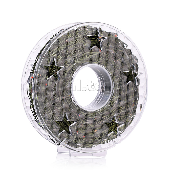 Электрогирлянда Роса 50м, 500 ламп, зеленый провод, цветная