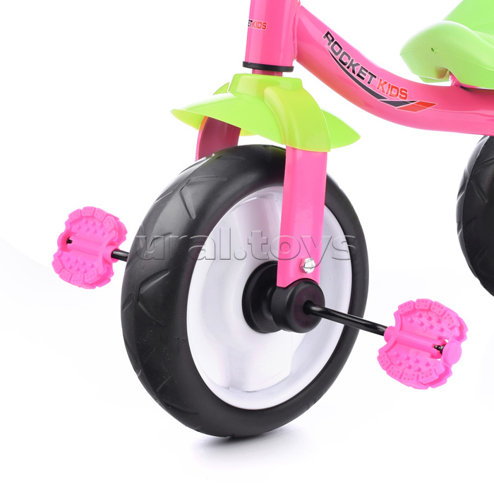 Велосипед  3-х колесный, салатово/розовый