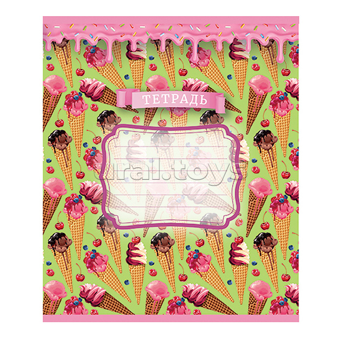 Тетрадь 12л. клетка "Пироженка"