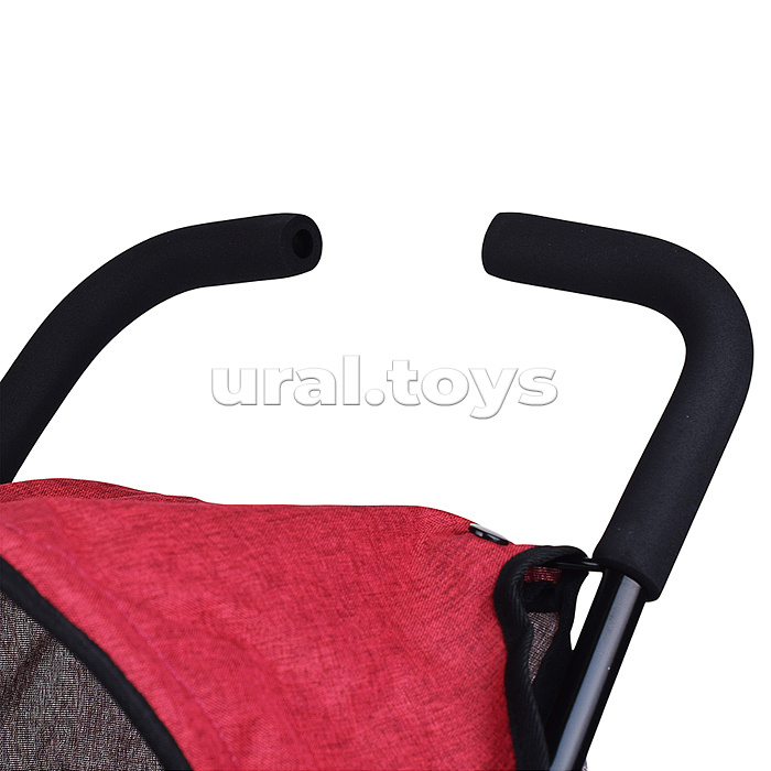 Коляска для кукол складная, с корзиной и козырьком, цвет серо-бордовая