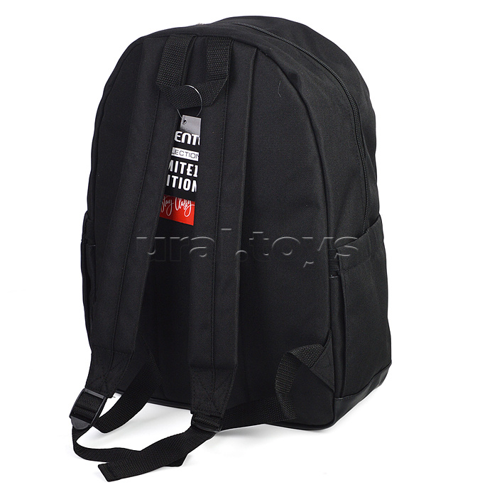 Рюкзак "Limited Edition. Uno"подростковый 40x30x14 см (14 л) вес 300 г, 1 отделение на молнии, 1 передний карман на молнии, 2 боковых на резинке с регулировкой объема, с отделкой из искусственной кожи до -40C, черный