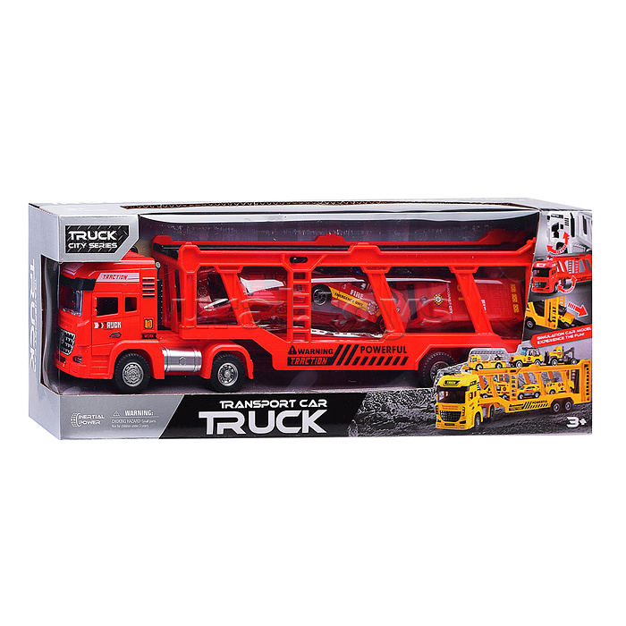 Машина "Автовоз-пожарный"(свет, звук) в коробке