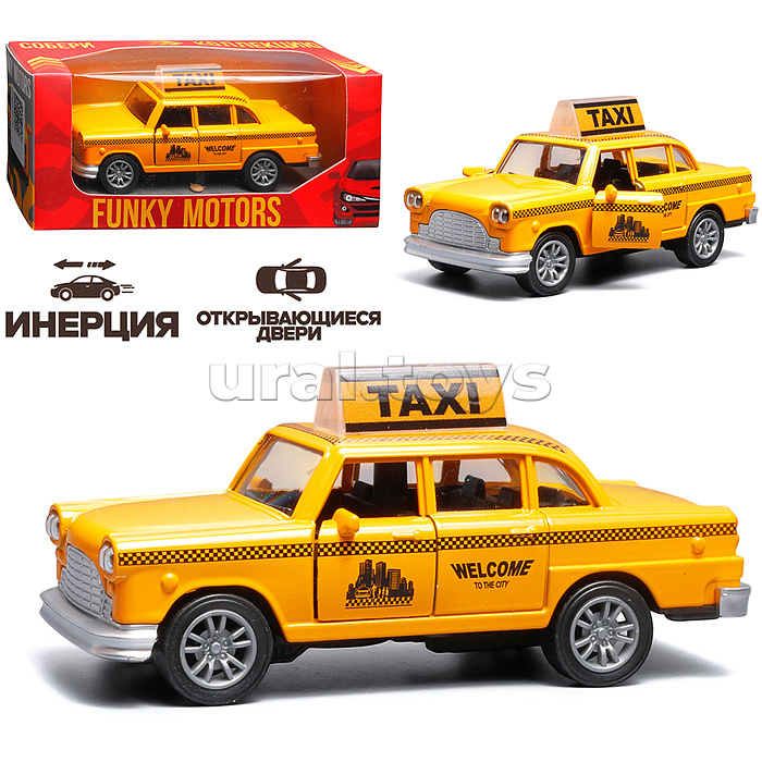 Такси инерционная машинка вид С die-cast , 1:32