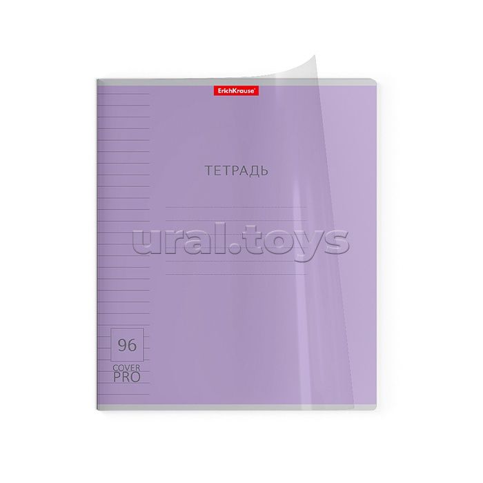 Тетрадь 96л. линейка, Классика CoverPrо, с пластиковой обложкой на скобе, ассорти, А5