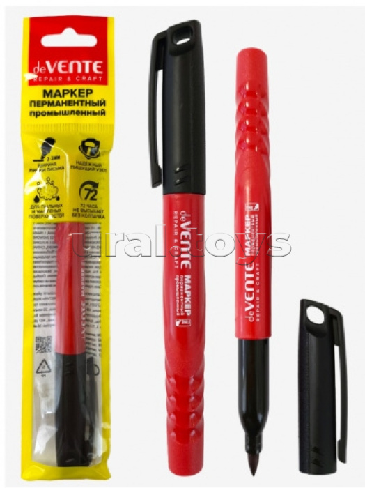 Маркер перманентный "Repair&Craft" для строительных работ, пишущий узел устойчив к загрязнению