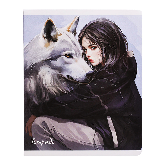 Тетрадь 48 л, клетка "Тотемное животное" А5+, мягкий переплёт (2 скобы)