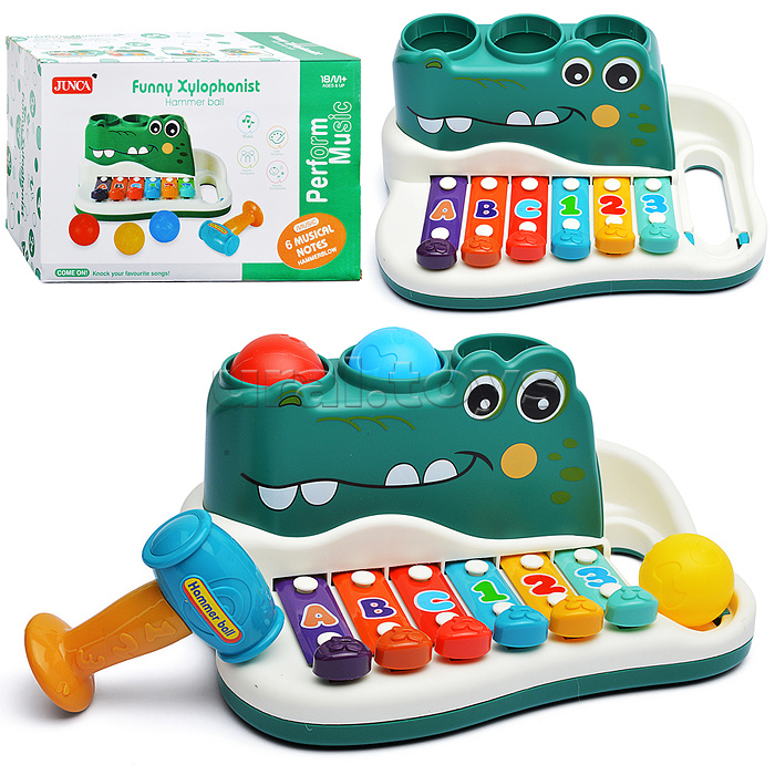 Металлофон "Крокодил" в коробке