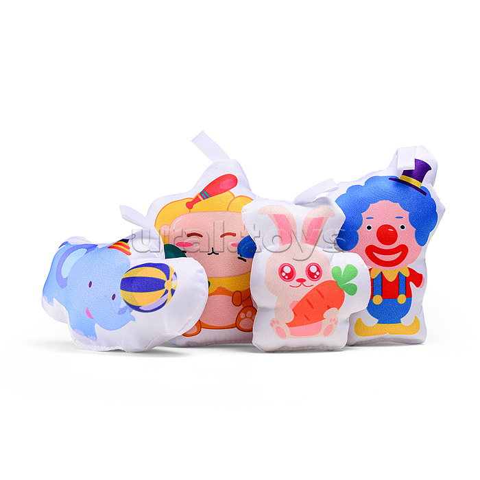 Детский развивающий коврик "Цирк" с бортиками и шариками, в коробке