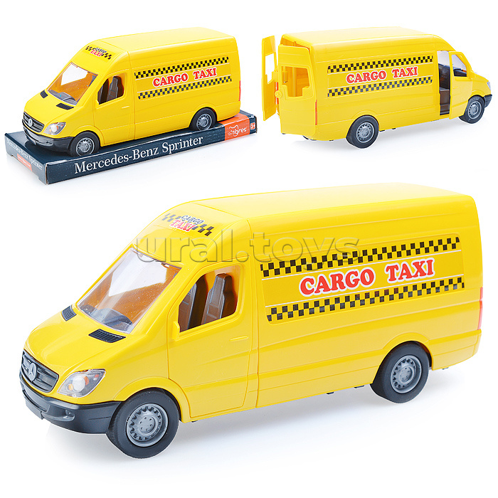 Автомобиль «Mercedes-Benz Sprinter» грузовой (жёлтый) на планшетке