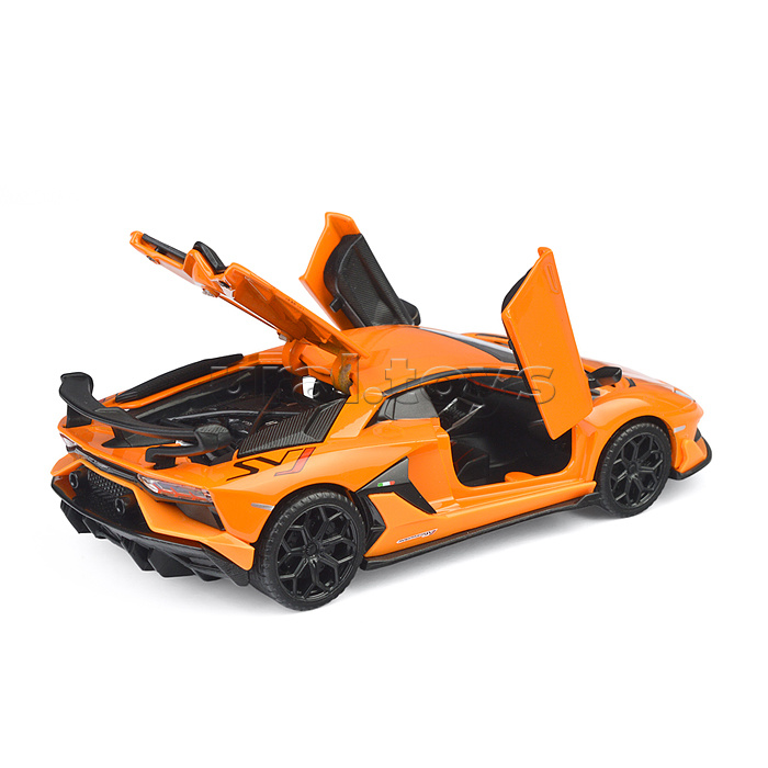 Машина металл Lamborghini Aventador svj, 15,5 см, (свет-звук, двери) инерция.