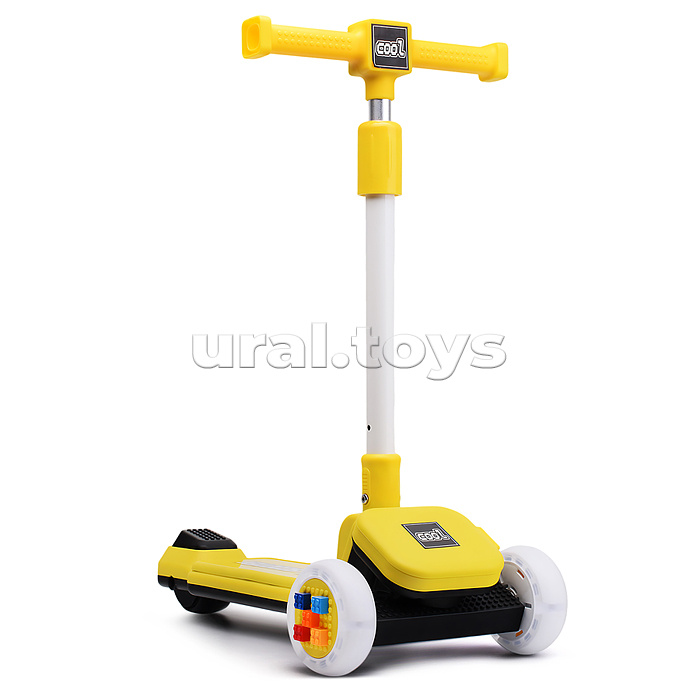 Самокат 3-х. кол., колеса PU, желтый, в коробке