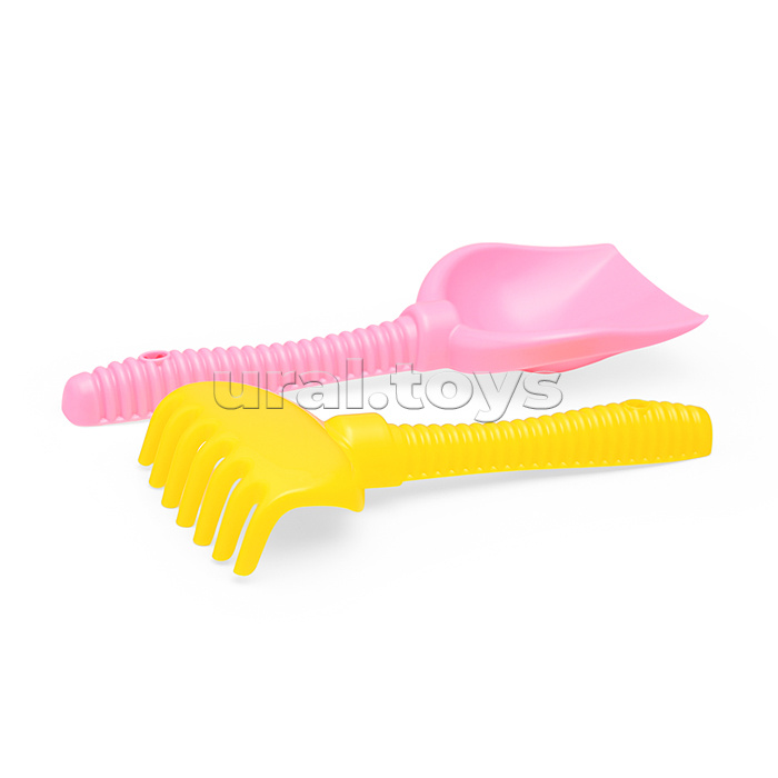 Набор Disney «София Прекрасная» №3: ведро большое с наклейкой, ситечко большое №3, лопата №6, грабли №6, лейка №8