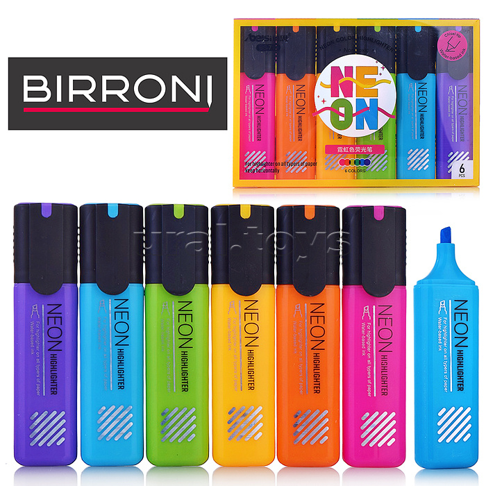 Набор маркеров-выделителей (6 цветов в наборе)