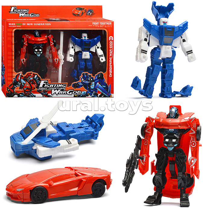 Набор роботов "Бои титанов" трансформирующихся, в коробке