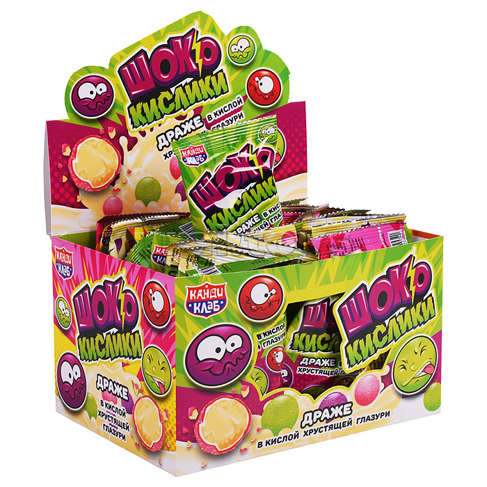 Драже в кислой хрустящей глазури "ШокоКислики" 10г*30шт