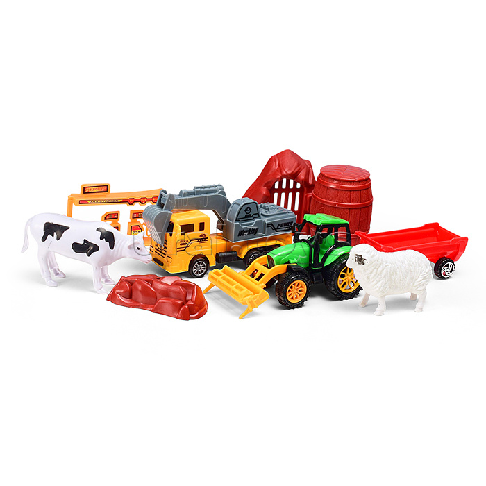 Набор машин "Работа на ферме" в коробке