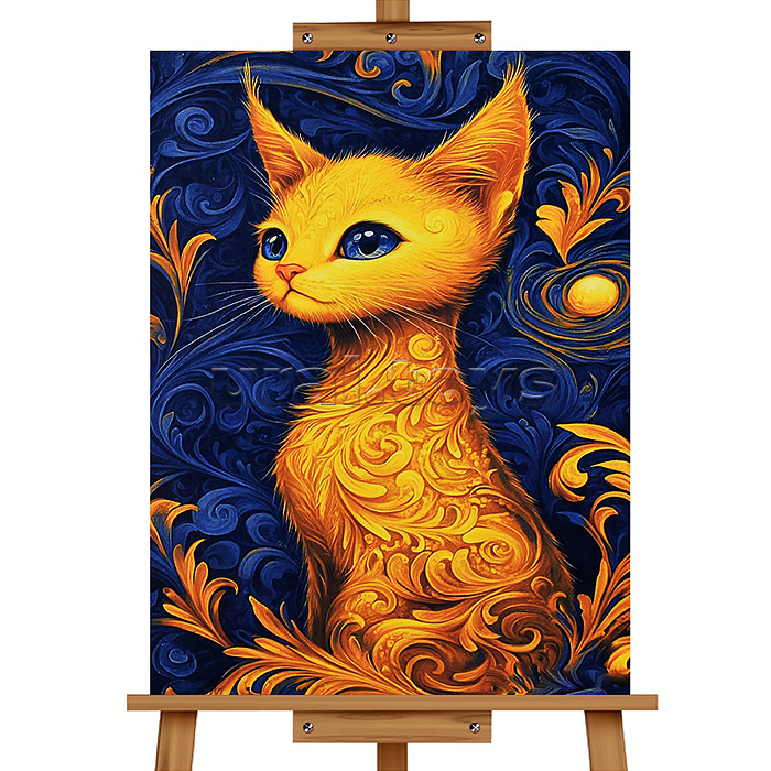 Мозаика алмазная "Очаровательная кошка" 30*40см.