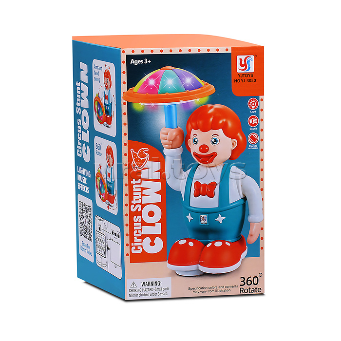 Интерактивная игрушка "Клоун" на батарейках, в коробке