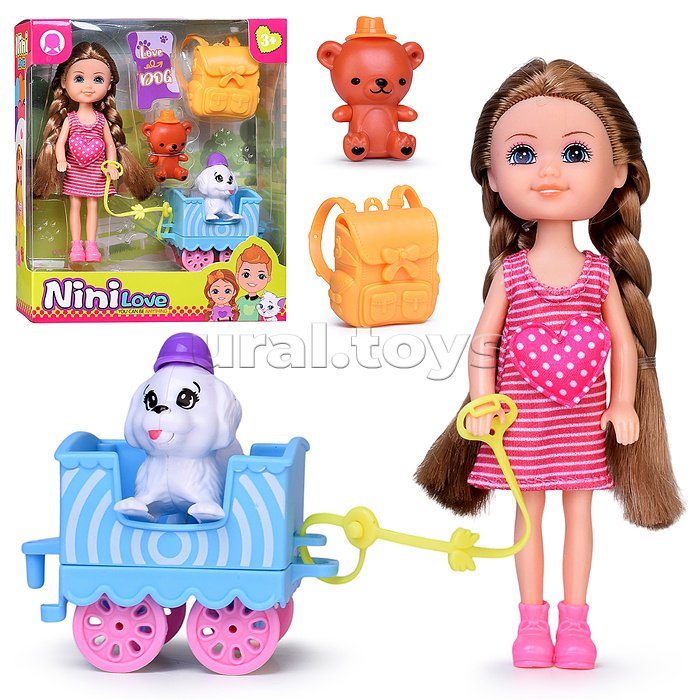 Кукла с аксессуарами "Ника и питомцы" в коробке
