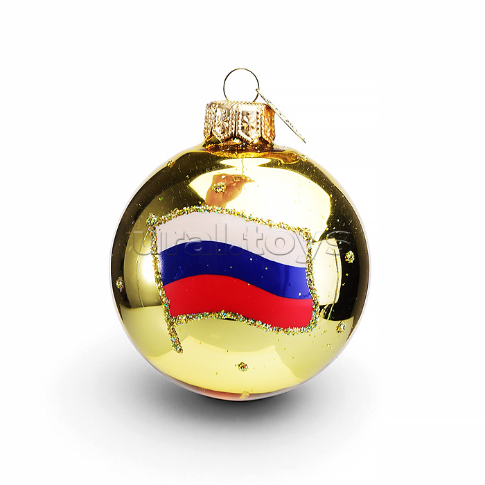 Шар "Триколор" 65 мм., в подарочной упаковке