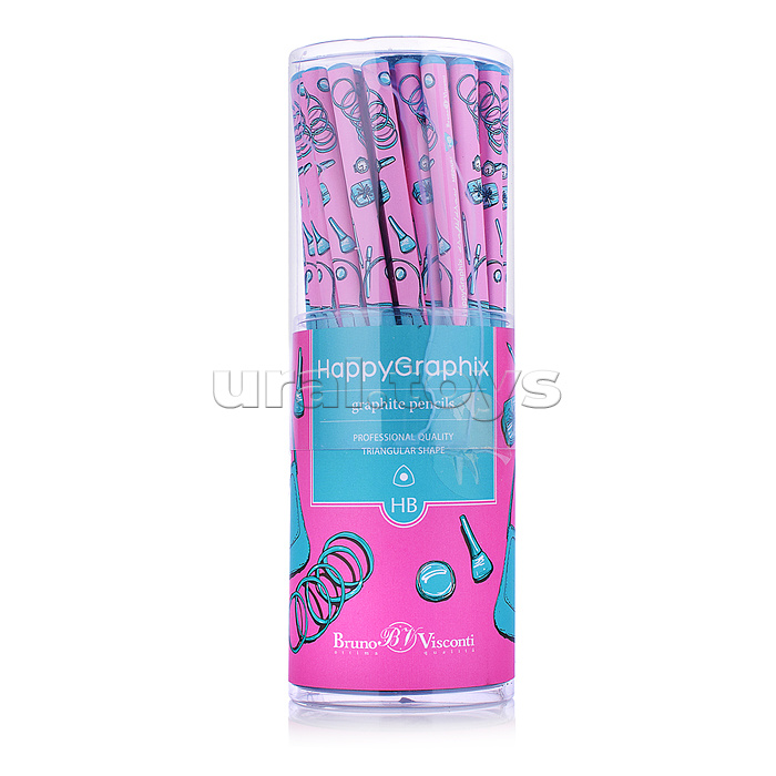 Карандаш чернографитный "HappyGraphix. Life Style. Pink dream" НВ Карандаш чернографитный "HappyGraphix. Life Style. Pink dream" НВ