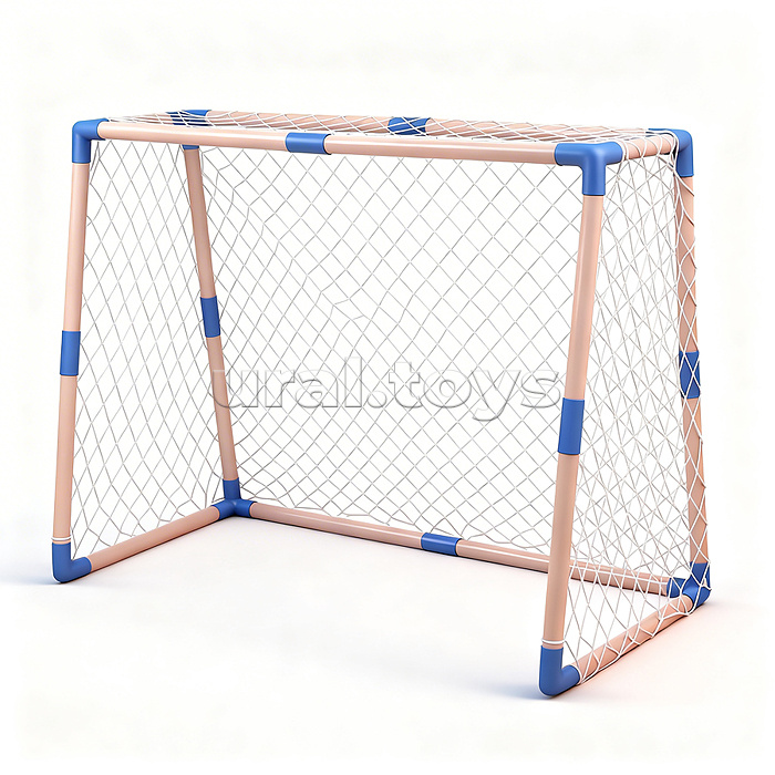 Ворота футбольные "Веселая игра" (мяч, насос) в коробке