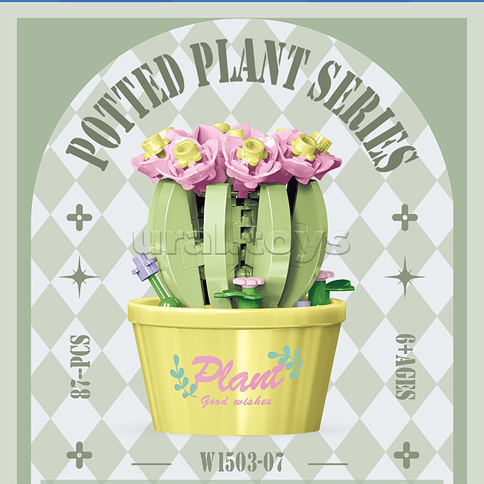 Конструктор "Цветок" (87 дет.) в коробке