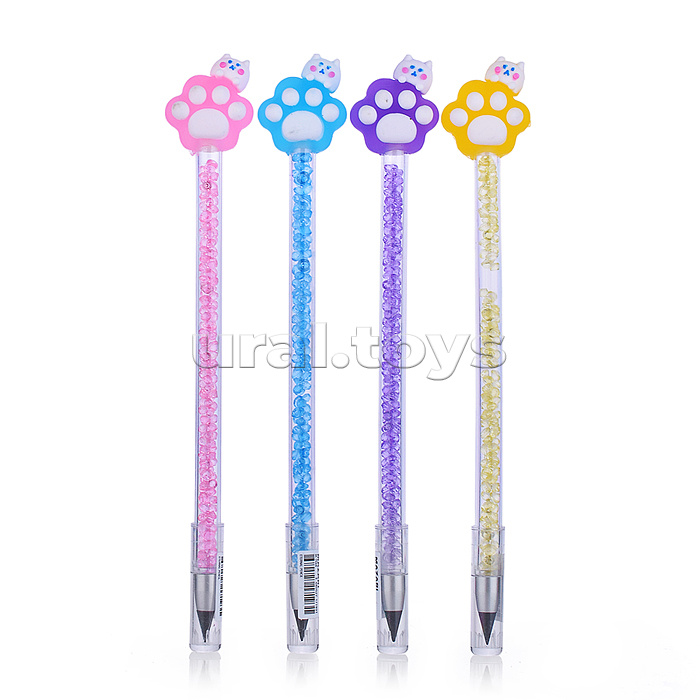 Карандаш вечный "Лапки" с кристаллами
