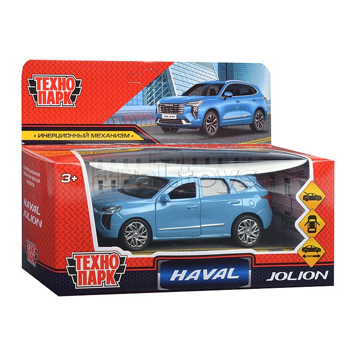 Машина металл Haval jolion 12 см, (двери, багаж, син,) в коробке