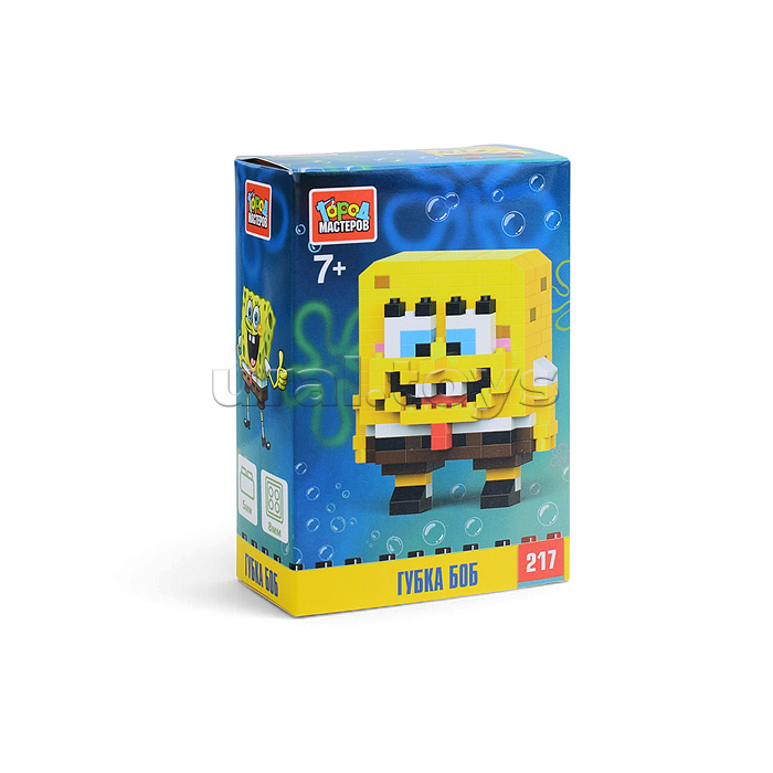 Конструктор 3D сборная фигурка "Губка боб" 217 дет.