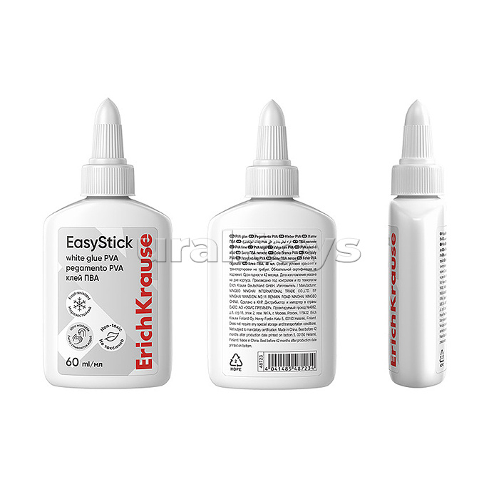 Клей ПВА "EasyStick" 60мл (в дисплее по 16 шт.)
