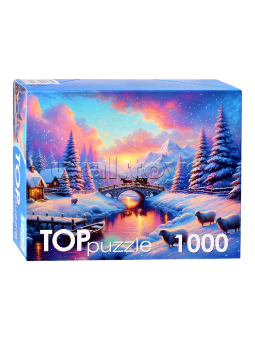 Пазлы 1000 "Овечки на закате"